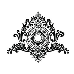 Vintage baroque frame scroll ornament engraving border floral retro pattern antique style acanthus foliage swirl decorative design element filigree calligraphy.