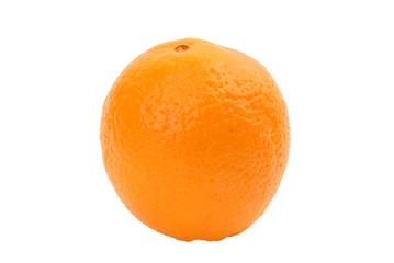 whole orange on white background
