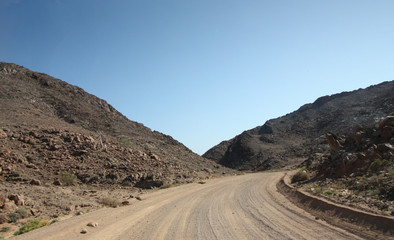 Gravel road to the mountains