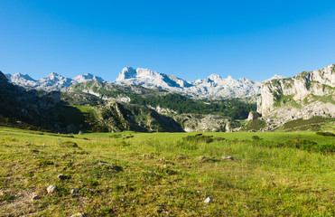 Fototapeta na wymiar landscape views of national park peaks of europe