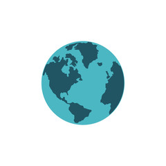Earth globe. Logo icon vector illustration. 