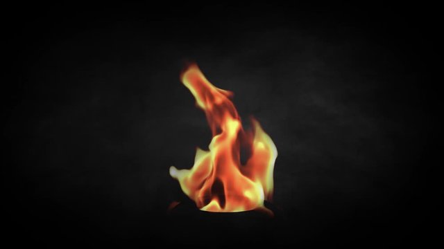 Computer generated visualization of a fire with alpha channel