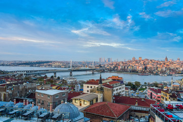 Panoramic View of Istanbul city, Turkey - obrazy, fototapety, plakaty