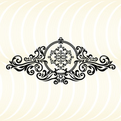 Vintage baroque frame scroll ornament engraving border floral retro pattern antique style acanthus foliage swirl decorative design element filigree calligraphy.