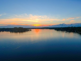 Obraz premium Wisconsin Lake Sunset
