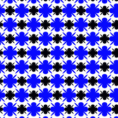 Patrón con motivos negros y azules