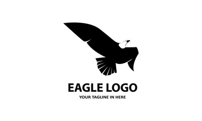 siluet Elang sederhana, cocok untuk simbol bisnis atau logo	