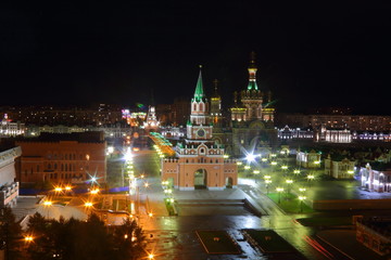 Obraz premium view of the night kremlin