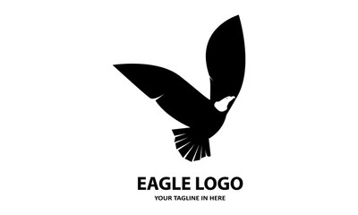 siluet Elang sederhana, cocok untuk simbol bisnis atau logo	