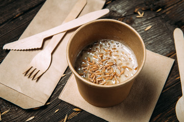 Organic natural healthy food flax seeds