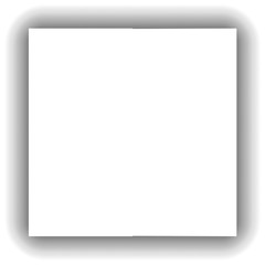 Square white frame. Papercut 3d effect. Vector illustration