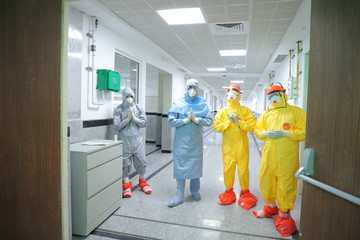 Doctors fighting against corona virus in Hospital