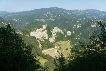 Fototapeta na wymiar Summer landscape near La Verna, Tuscany
