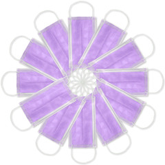fiore mascherine lilla