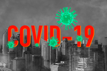 COVID-19 outbreak in the City, Covid-19 background concept