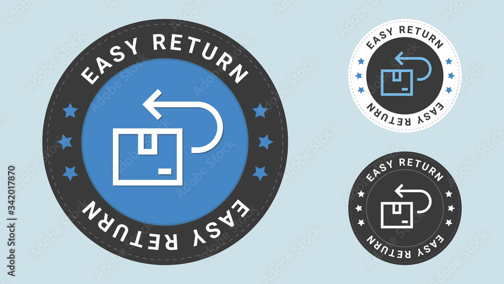 Poster easy return stamp vector illustration. vector certificate icon. vector combination for certificate i