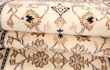 Old and modern Persian Colourful Arabesque and handmade carpet, rug gelim, patchwork, and Gabbeh...