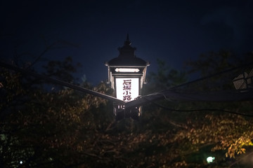 京都東山 夜の石塀小路