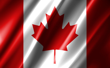 Image of a waving flag Canada.