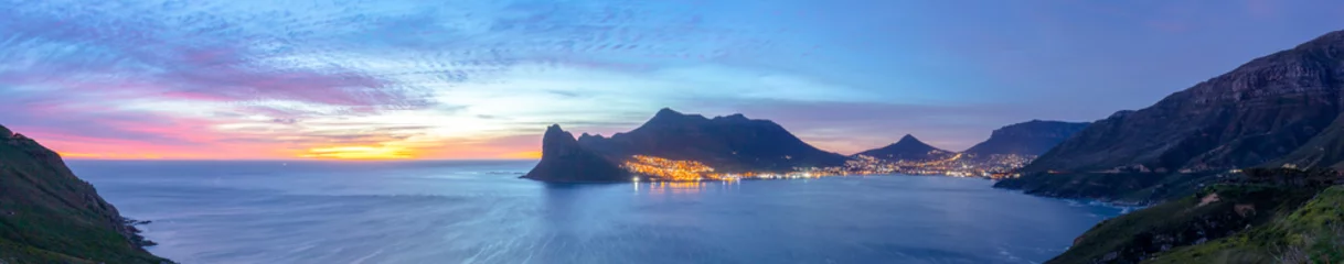 Foto auf Leinwand panorama of a sunset over Hout Bay  © Sacha Specker