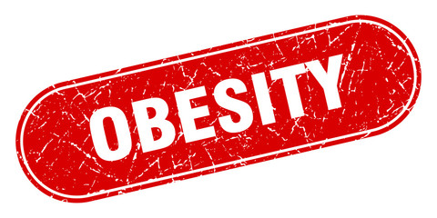 obesity sign. obesity grunge red stamp. Label