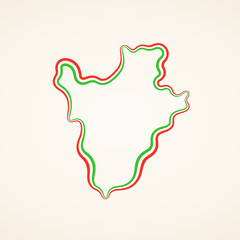 Burundi - Outline Map