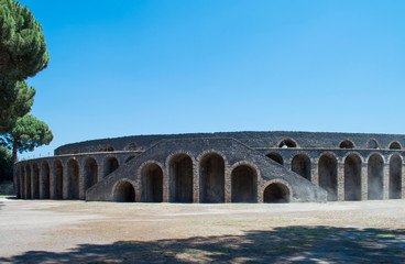 The Amphitheater of Pompeii, Roman City, Italy