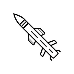 Air bomb glyph icon, weapon and military, missile sign, vector