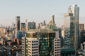 Coucher de soleil sur les building de Toronto