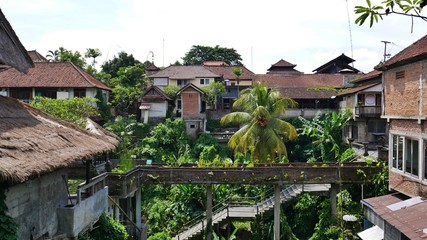 Backyard in side road in Ubud, Bali, Indonesia
