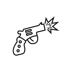 Vector illustration of automatic gun