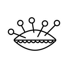 needle pillow black icon vector