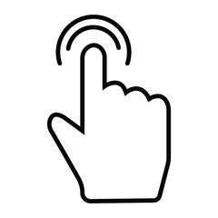 hand is touching icon vector