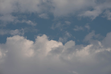 Blue sky background and white clouds soft focus