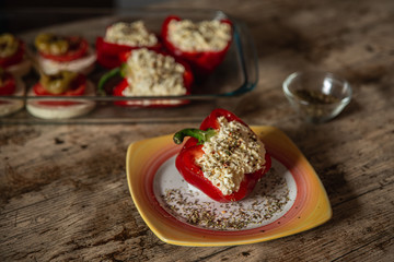 paprika stuffed with feta cheese