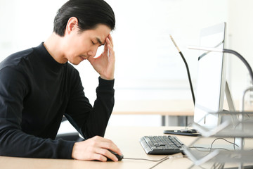businessman working on computer