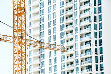 modern building under construction, photo as a background modern building in miami city florida usa...