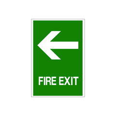 ire Exit Green Symbol Sign, Vector Illustration, Isolate On White Background Label. 