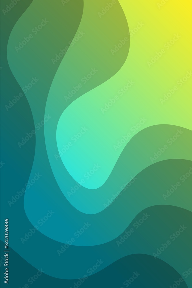 Canvas Prints sea blue vector template with abstract lines. shining gradient illustration