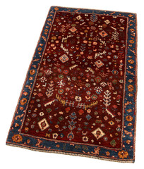 Old and modern Persian Colourful Arabesque and handmade carpet, rug gelim, patchwork, and Gabbeh...