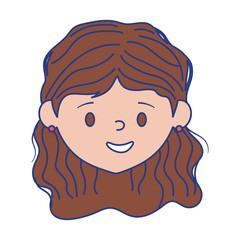 Isolated avatar woman head vector design