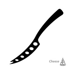 Cheese knife sign. Symbol, kitchen appliance. Flat style. Vector illustration