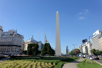 ARGENTINA - BUENOS AIRES - OBELISK WITH WRITING BA