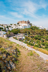 Fototapeta na wymiar Chora, capital town of Patmos Island, Greece