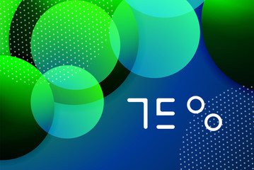 Abstract circles, modern background, neon bubbles motion techno design for Wallpaper, Banner, Background, Card, Book Illustration, landing page