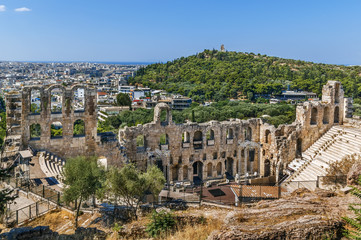 Naklejka na ściany i meble Odeon of Herodes Atticus, Athens, Greece