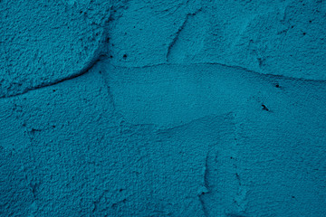 Abstract art pattern grunge blue cement or concrete wall texture background with empty space for text.