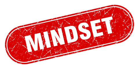 mindset sign. mindset grunge red stamp. Label