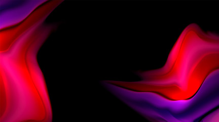 Liquid colors fluid gradients on black background