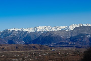 View of the mountains of the Greater Caucasus